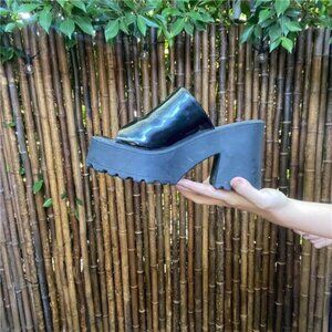 Dolls Kill, Liliana Black Platform Mules worn twice, size 11